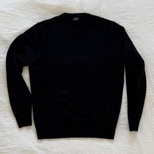 J. Crew Classic Black 100% Cashmere Crewneck Sweater